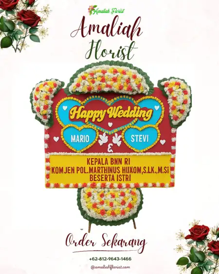 Papan Bunga Pernikahan Seri Kembang